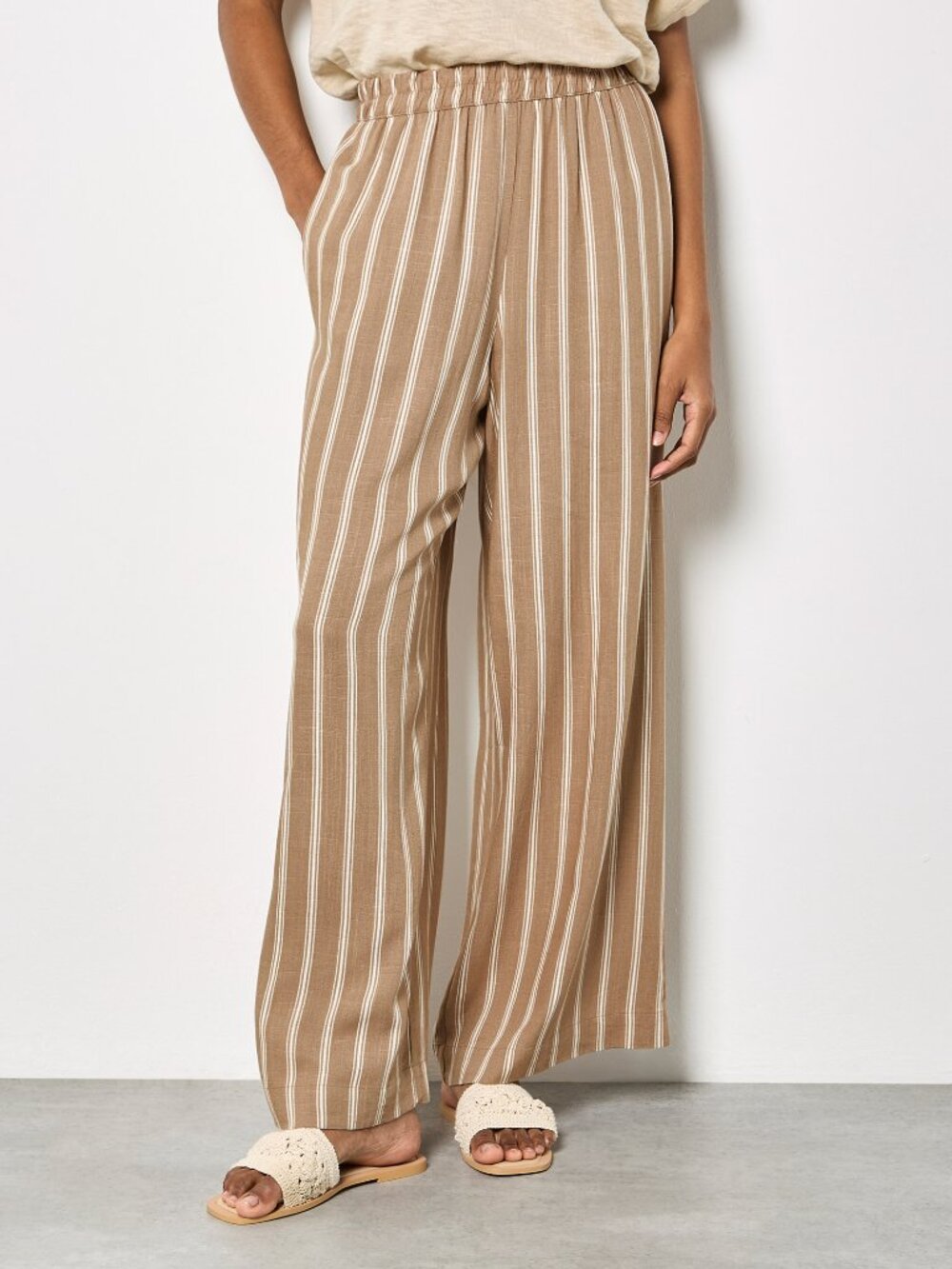 Pinstripe Pull on Trouser